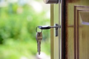 A key in a front door